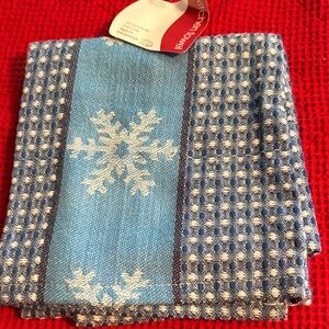 Target Blue and White Snowflake Kitchen Towel